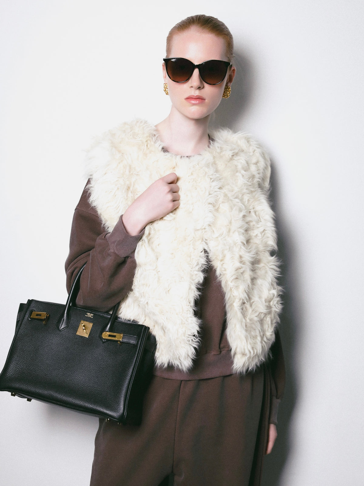 【AMOMMA】Ecru real fur vest ＜大阪先行発売＞