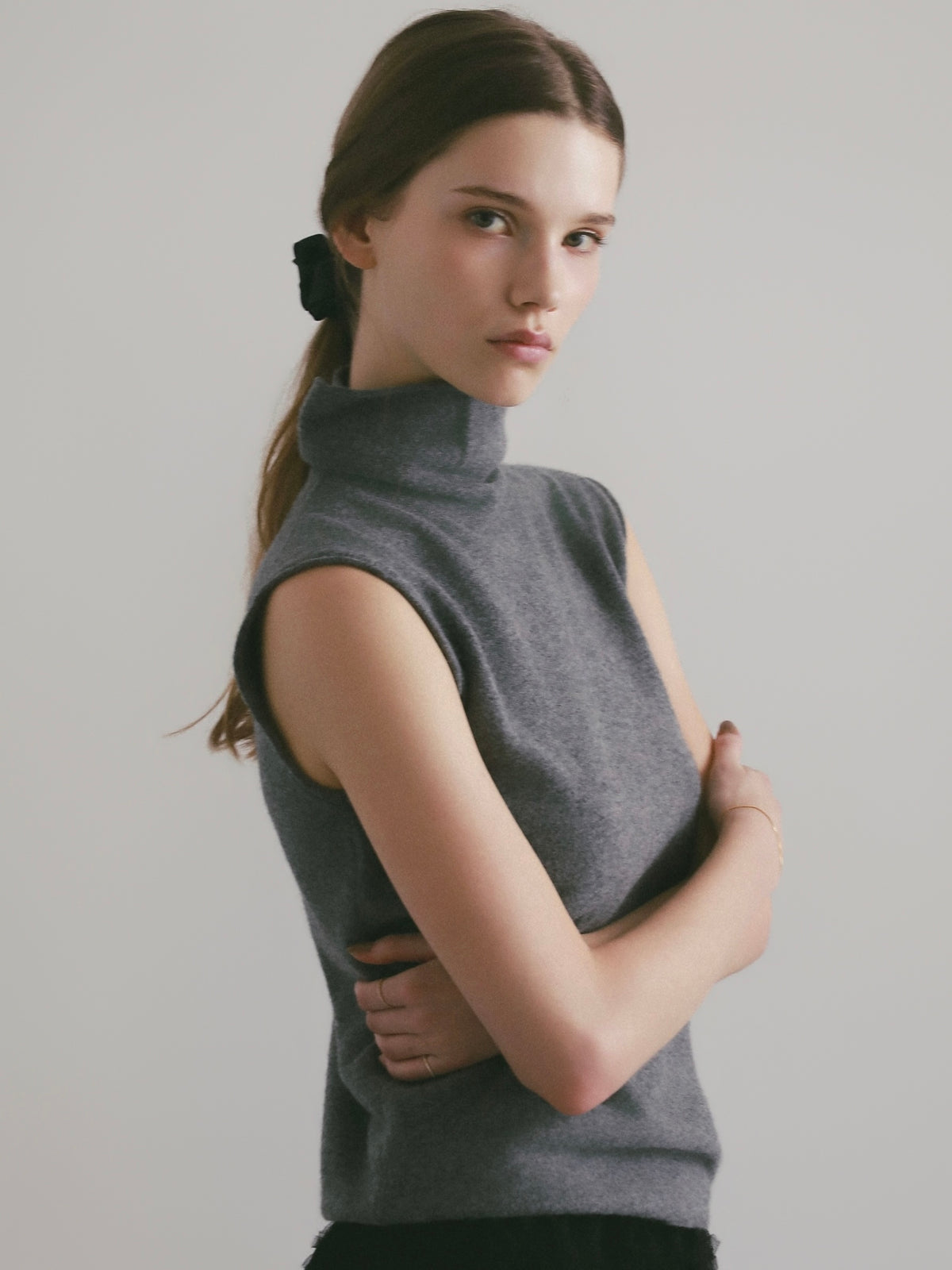 【célon】cashmere sleeveless knit