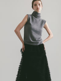 【célon】cashmere sleeveless knit