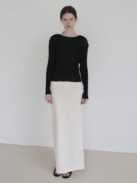 【NOWNS】Inès | Soft banding maxi skirt