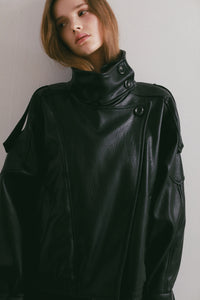 【NOWNS】Vice | Oversized leather jacket