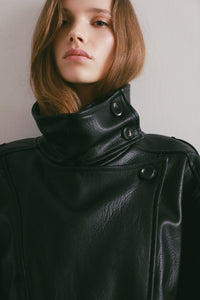 【NOWNS】Vice | Oversized leather jacket