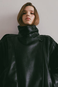 【NOWNS】Vice | Oversized leather jacket