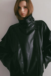 【NOWNS】Vice | Oversized leather jacket