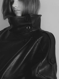 【NOWNS】Vice | Oversized leather jacket