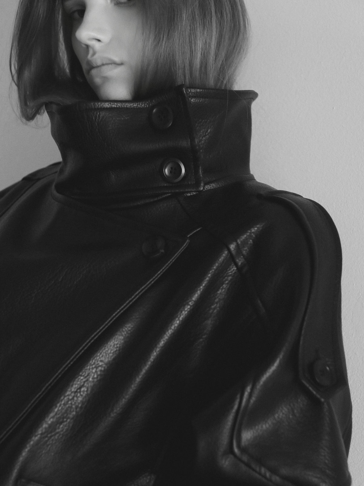 【NOWNS】Vice | Oversized leather jacket
