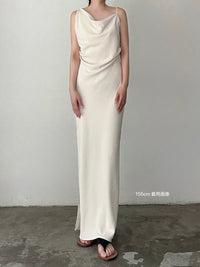 Asymmetric drape camisole dress