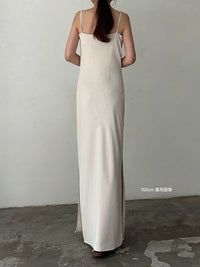 Asymmetric drape camisole dress
