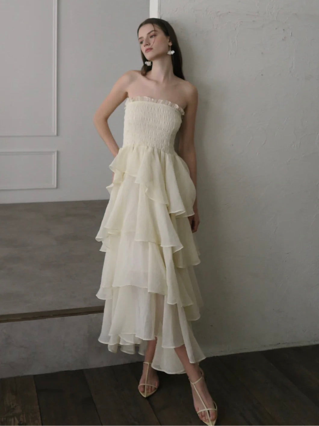 célon セロン frilly tiered dress célon】frilly tiered dress – THETOVE