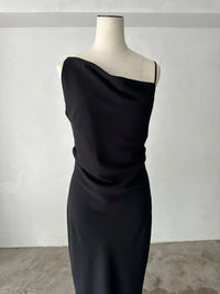 Asymmetric drape camisole dress