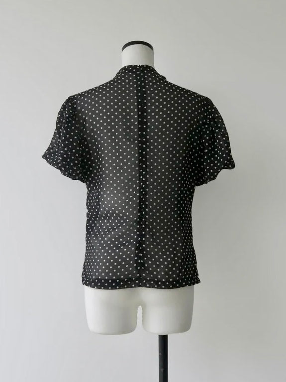 gather dot blouse