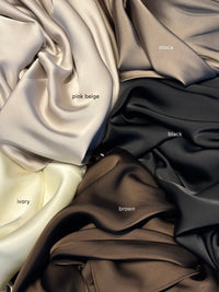 【célon】satin asymmetry drape cami dress