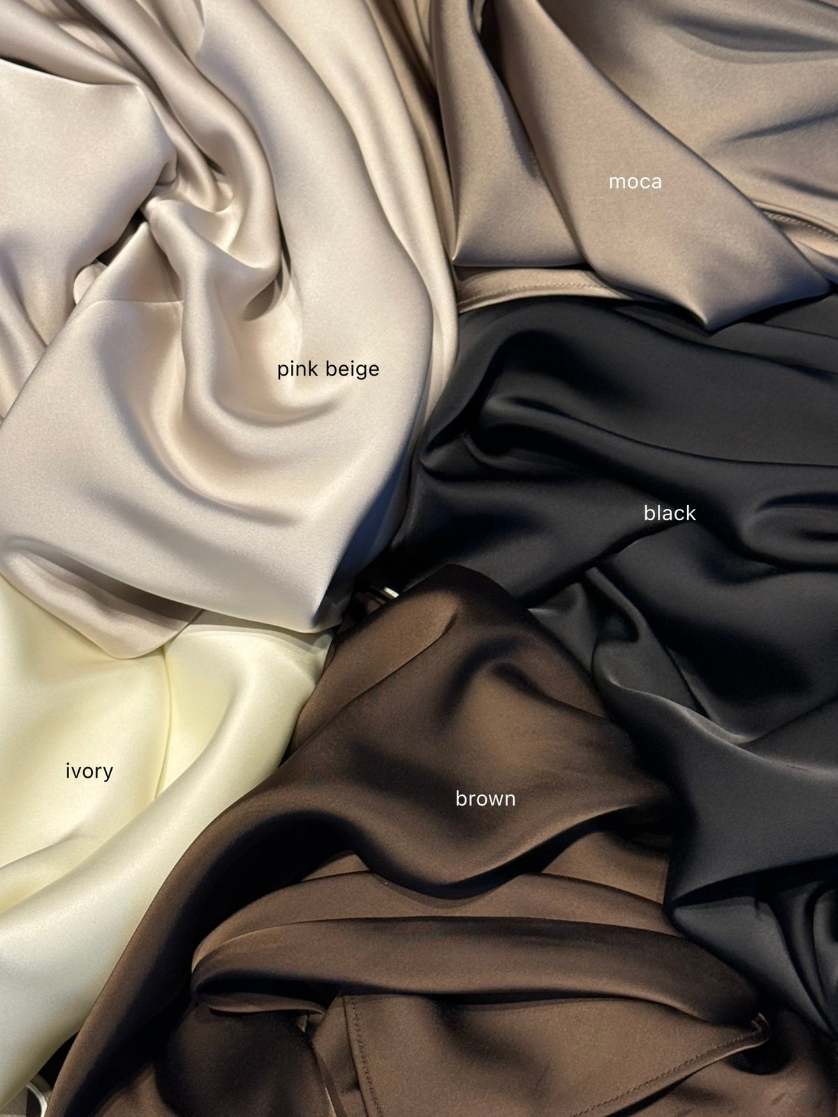 【célon】satin asymmetry drape cami dress