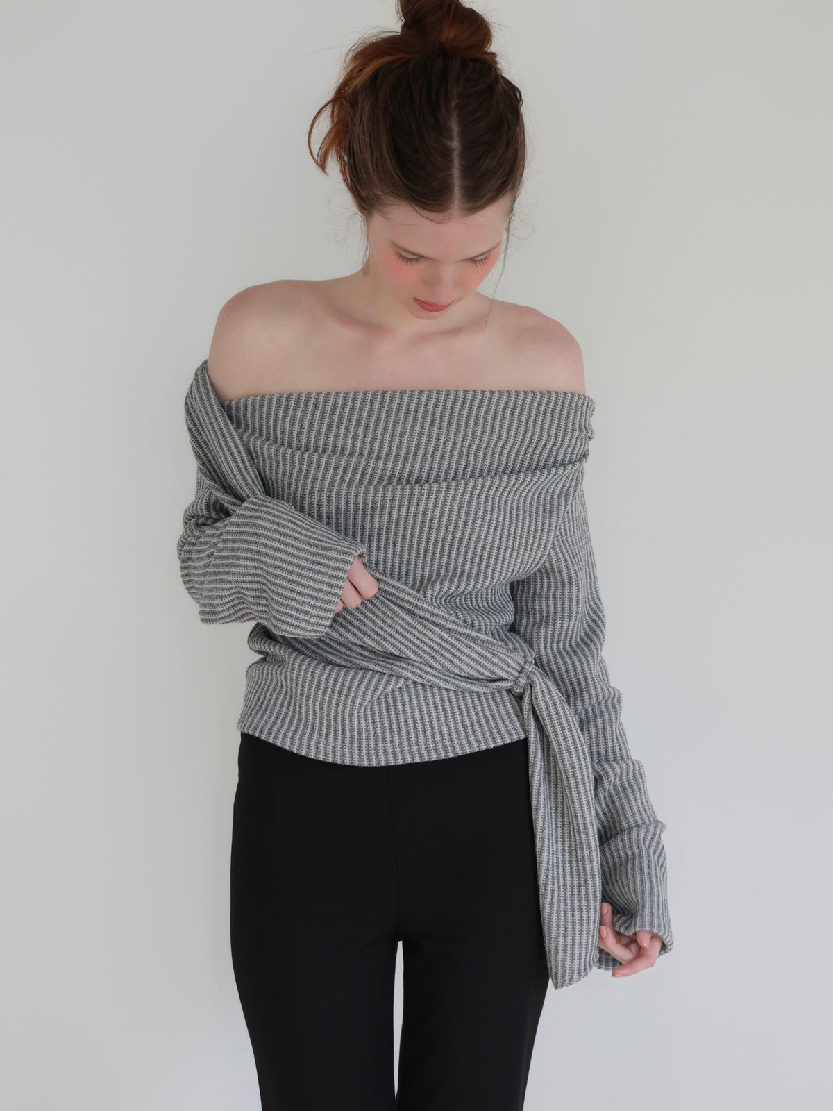 【SAMPLE SALE / miies miim】off shoulder drape tops