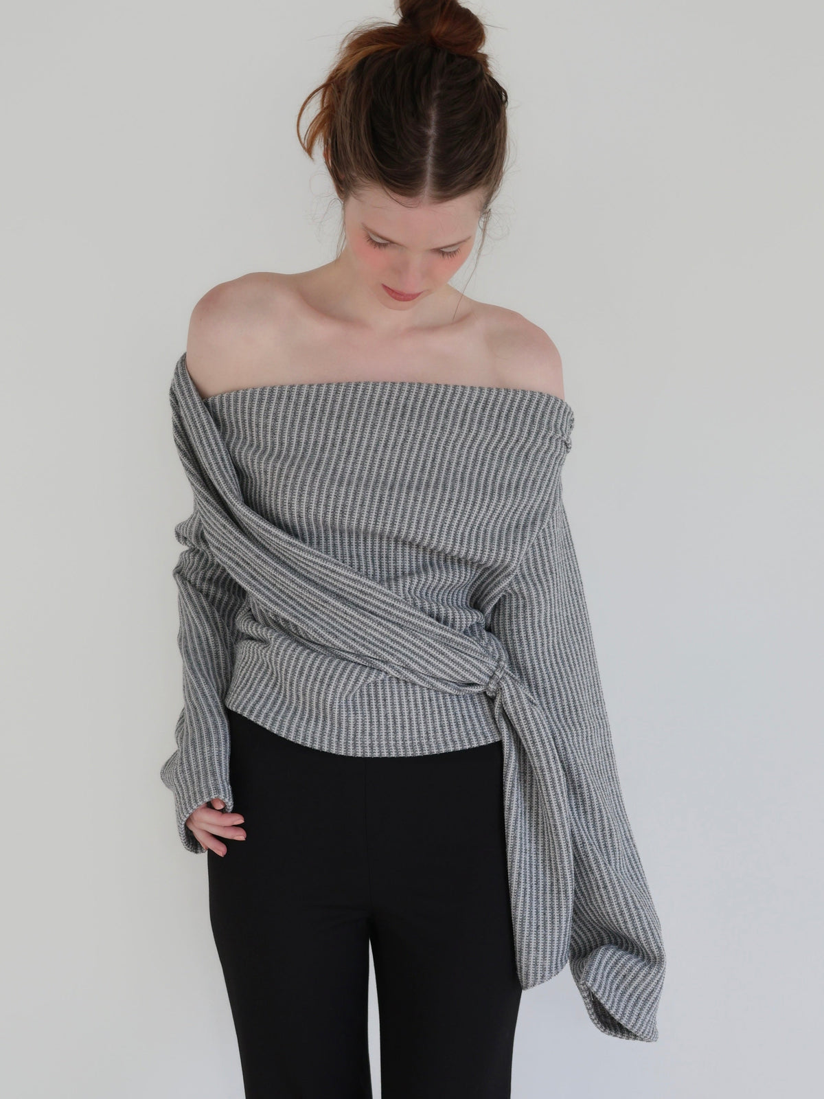 【SAMPLE SALE / miies miim】off shoulder drape tops