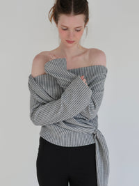 【SAMPLE SALE / miies miim】off shoulder drape tops