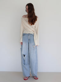 【SAMPLE SALE / miies miim】off shoulder drape tops
