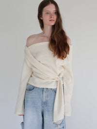 【SAMPLE SALE / miies miim】off shoulder drape tops