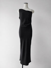 Asymmetric drape camisole dress