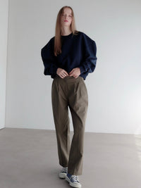 【AMOMMA】PUFF SLEEVE SWEAT - 起毛なし -
