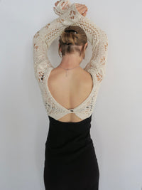 BACK OPEN RIB CAMI DRESS