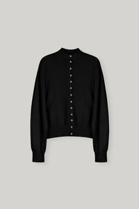 【ELBORN】Armelle High-neck Wool Cardigan