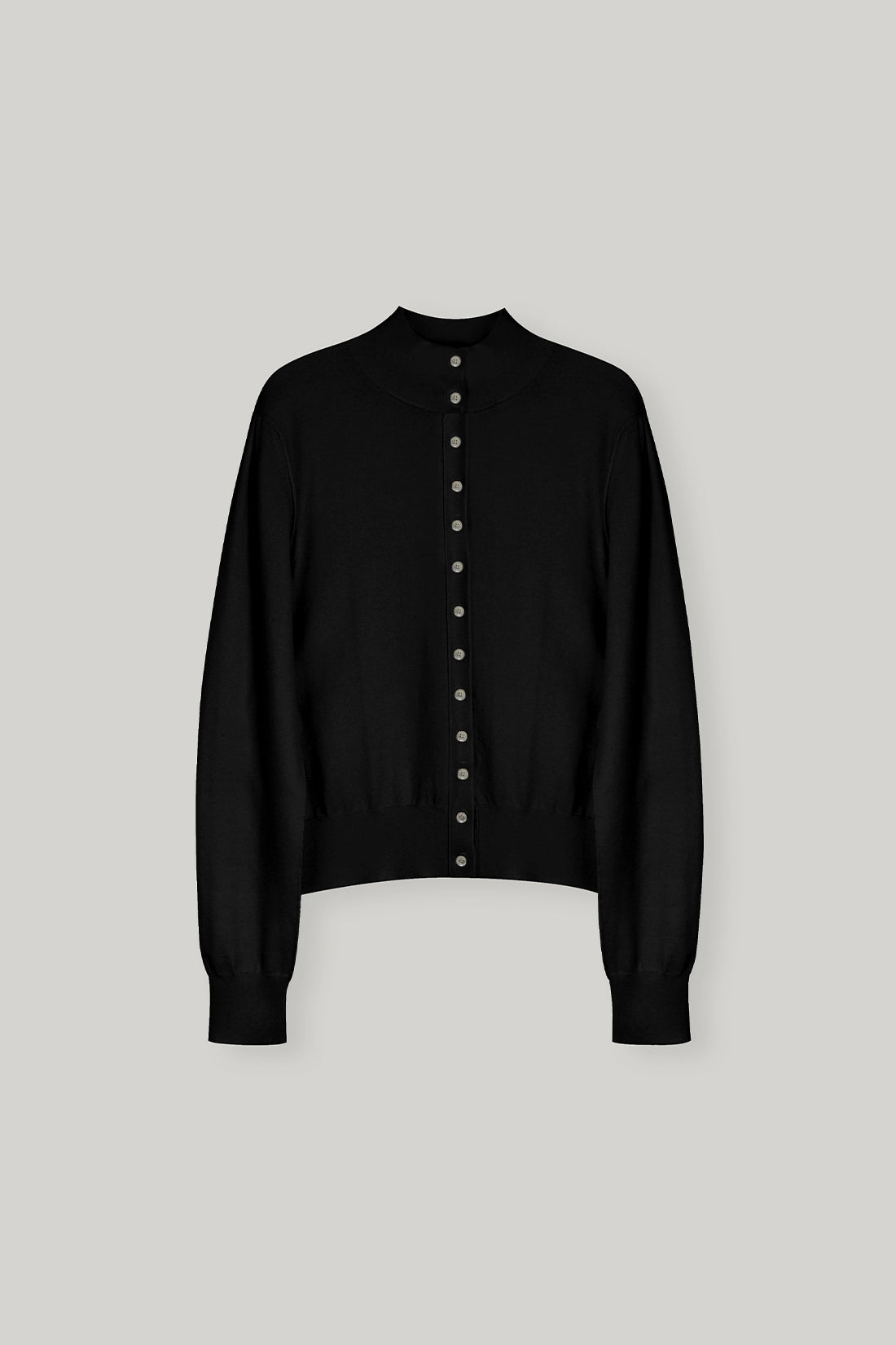 【ELBORN】Armelle High-neck Wool Cardigan