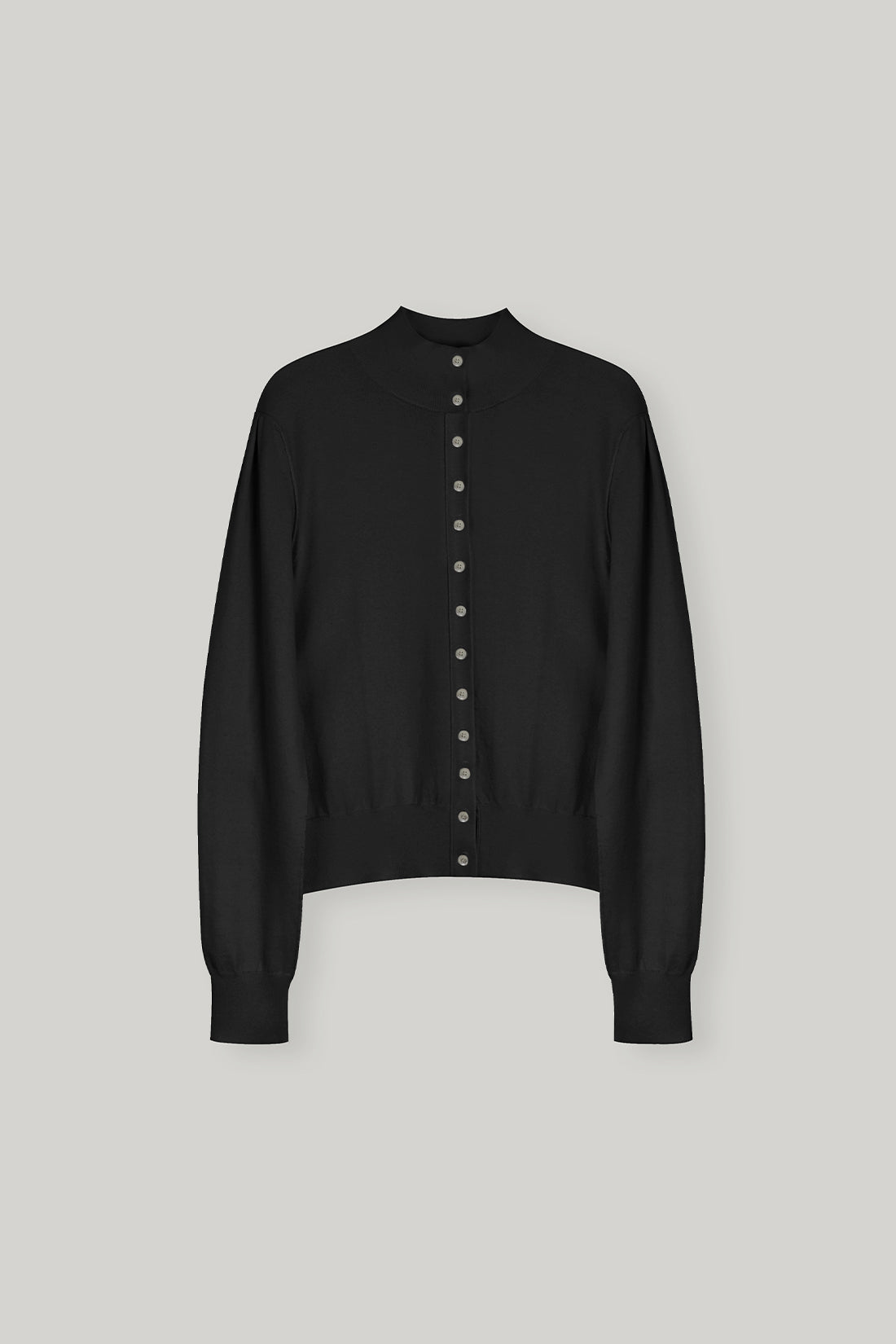 【ELBORN】Armelle High-neck Wool Cardigan