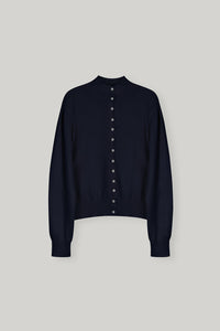 【ELBORN】Armelle High-neck Wool Cardigan