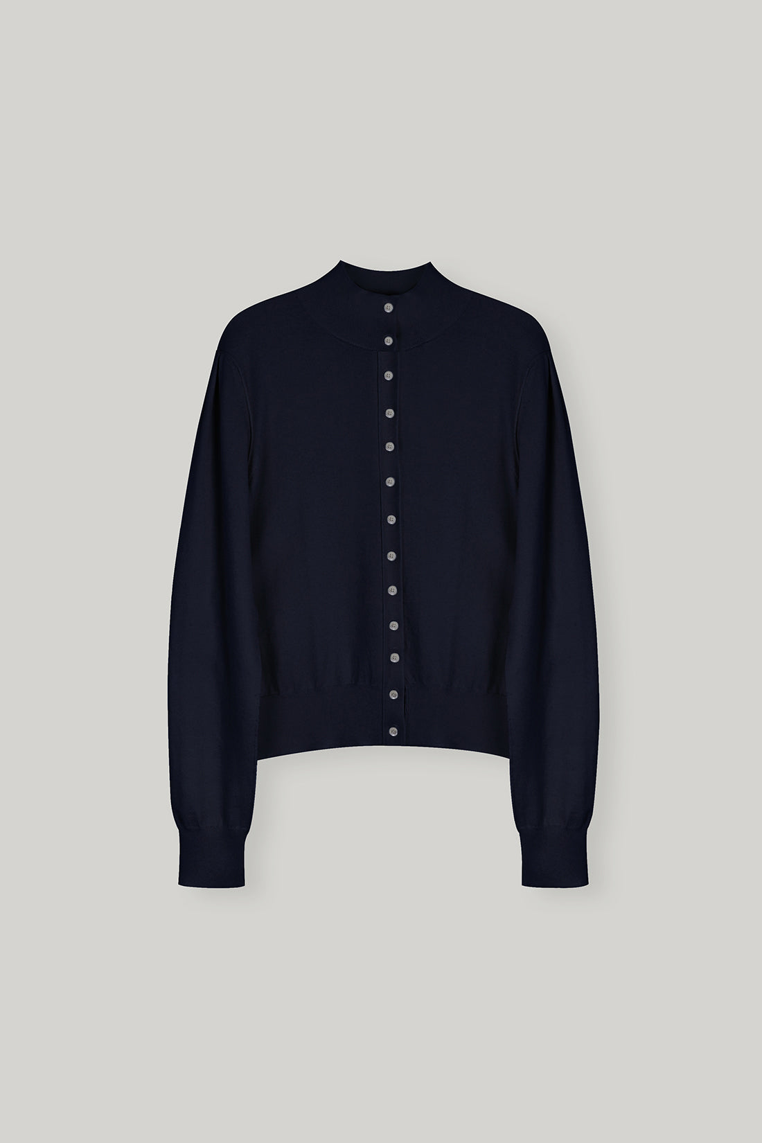 【ELBORN】Armelle High-neck Wool Cardigan