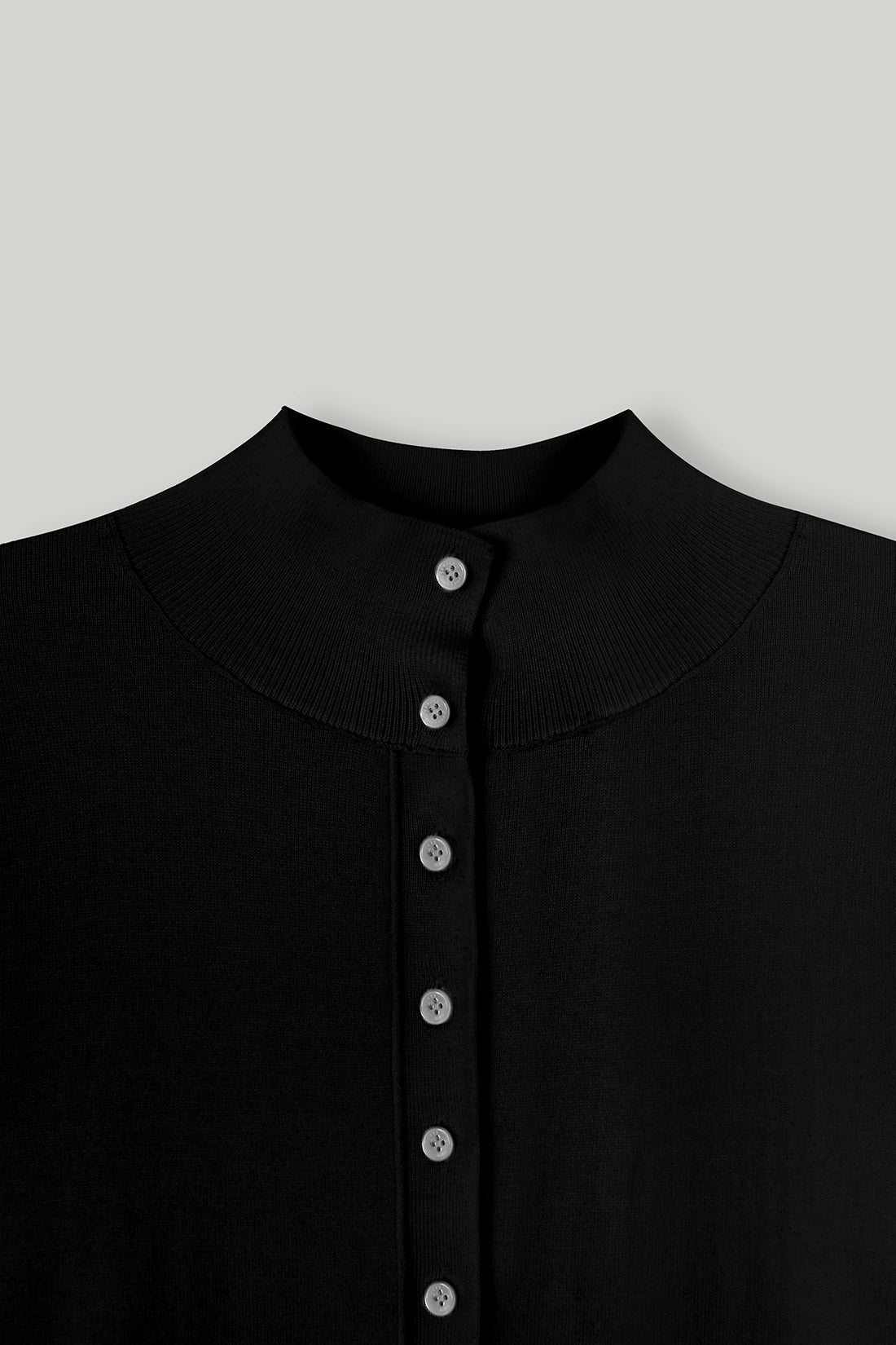 【ELBORN】Armelle High-neck Wool Cardigan