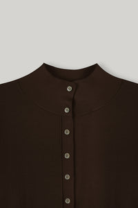 【ELBORN】Armelle High-neck Wool Cardigan
