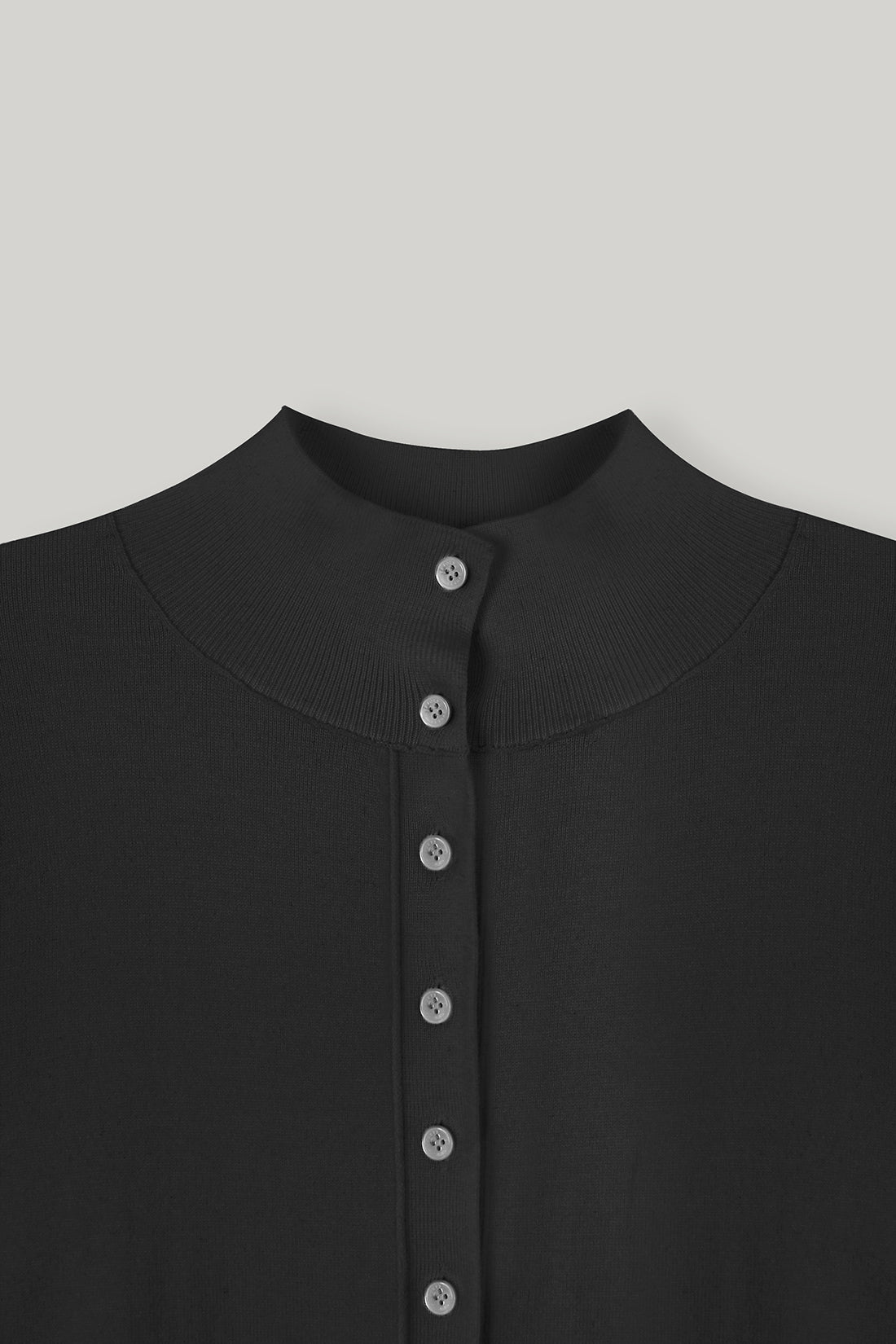 【ELBORN】Armelle High-neck Wool Cardigan