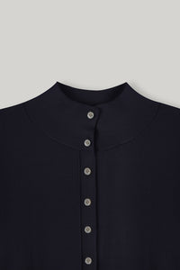 【ELBORN】Armelle High-neck Wool Cardigan