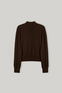 【ELBORN】Armelle High-neck Wool Cardigan