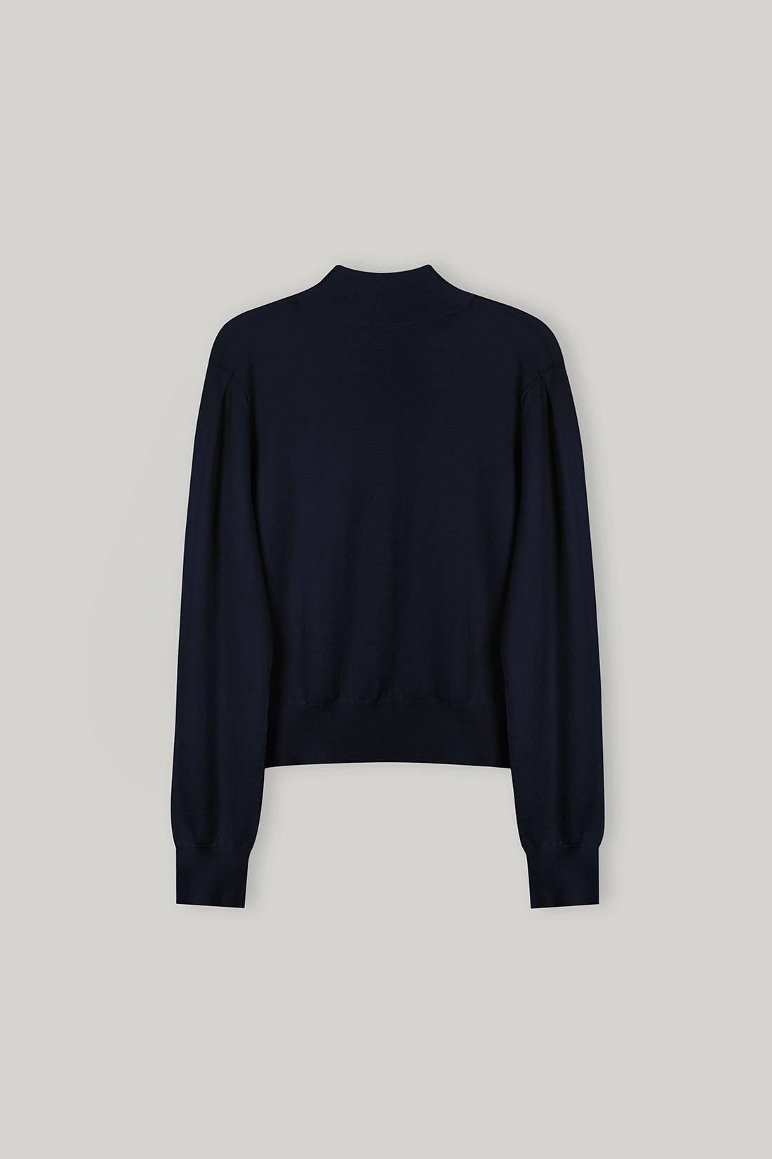 【ELBORN】Armelle High-neck Wool Cardigan