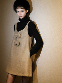 【AMOMMA】WOOL LAME RIB TURTLE KNIT