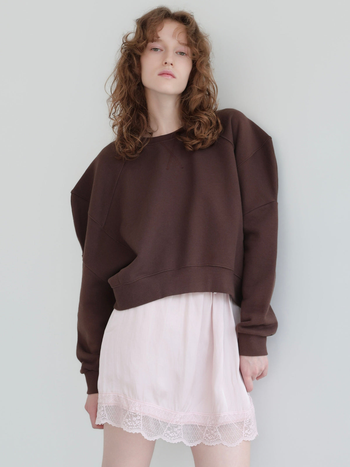 【AMOMMA】PUFF SLEEVE SWEAT - 起毛なし -