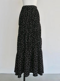 [ sample sale ] dot washer shirring skirt
