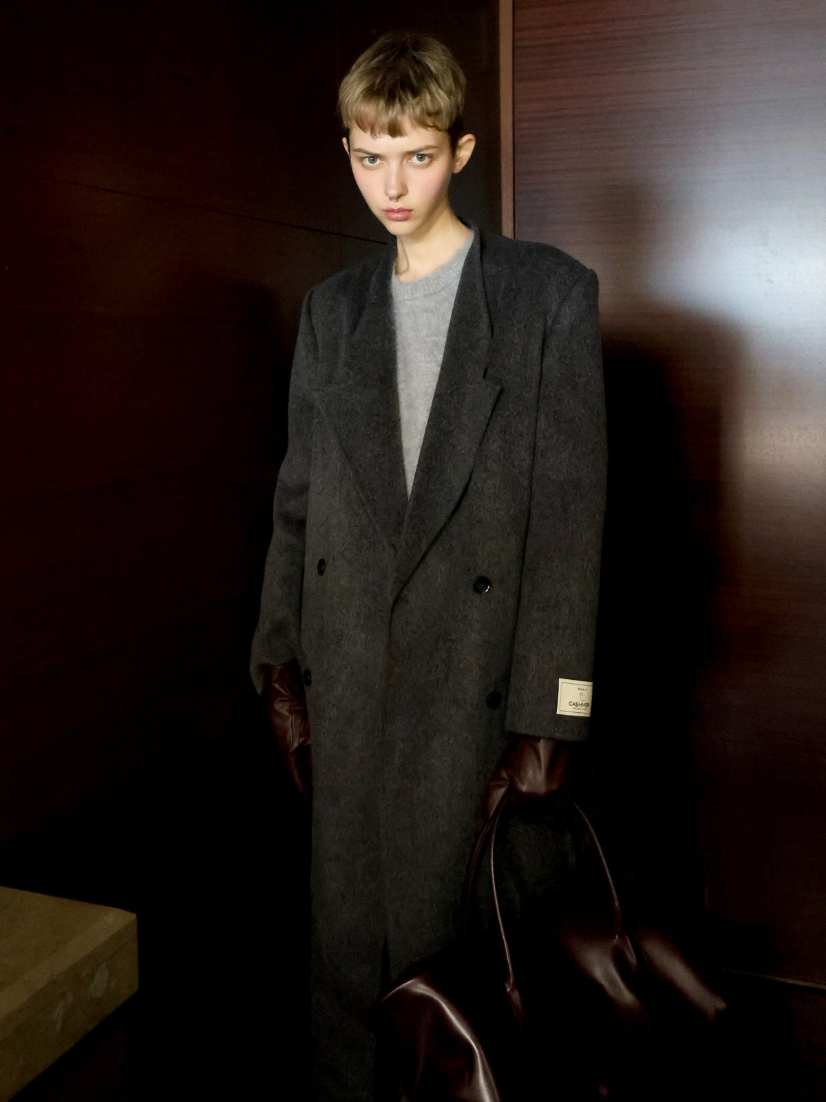 【AMOMMA】CASHMERE PADDED LONG COAT