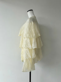 【SAMPLE SALE / célon】layered ruffle tie blouse