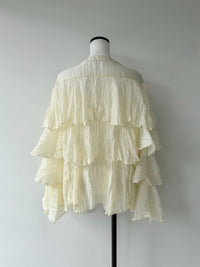 【SAMPLE SALE / célon】layered ruffle tie blouse