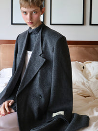 【AMOMMA】CASHMERE PADDED LONG COAT