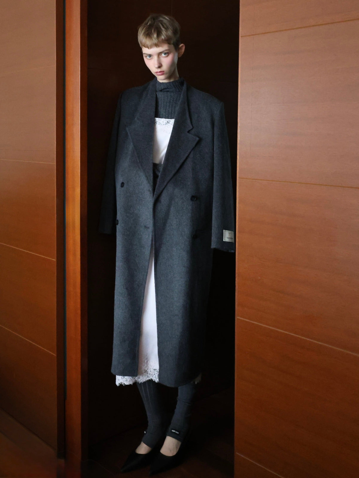 【AMOMMA】CASHMERE PADDED LONG COAT