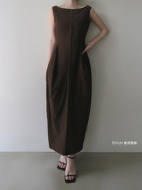 【SAMPLE SALE / célon】allure silhouette slinky maxi dress