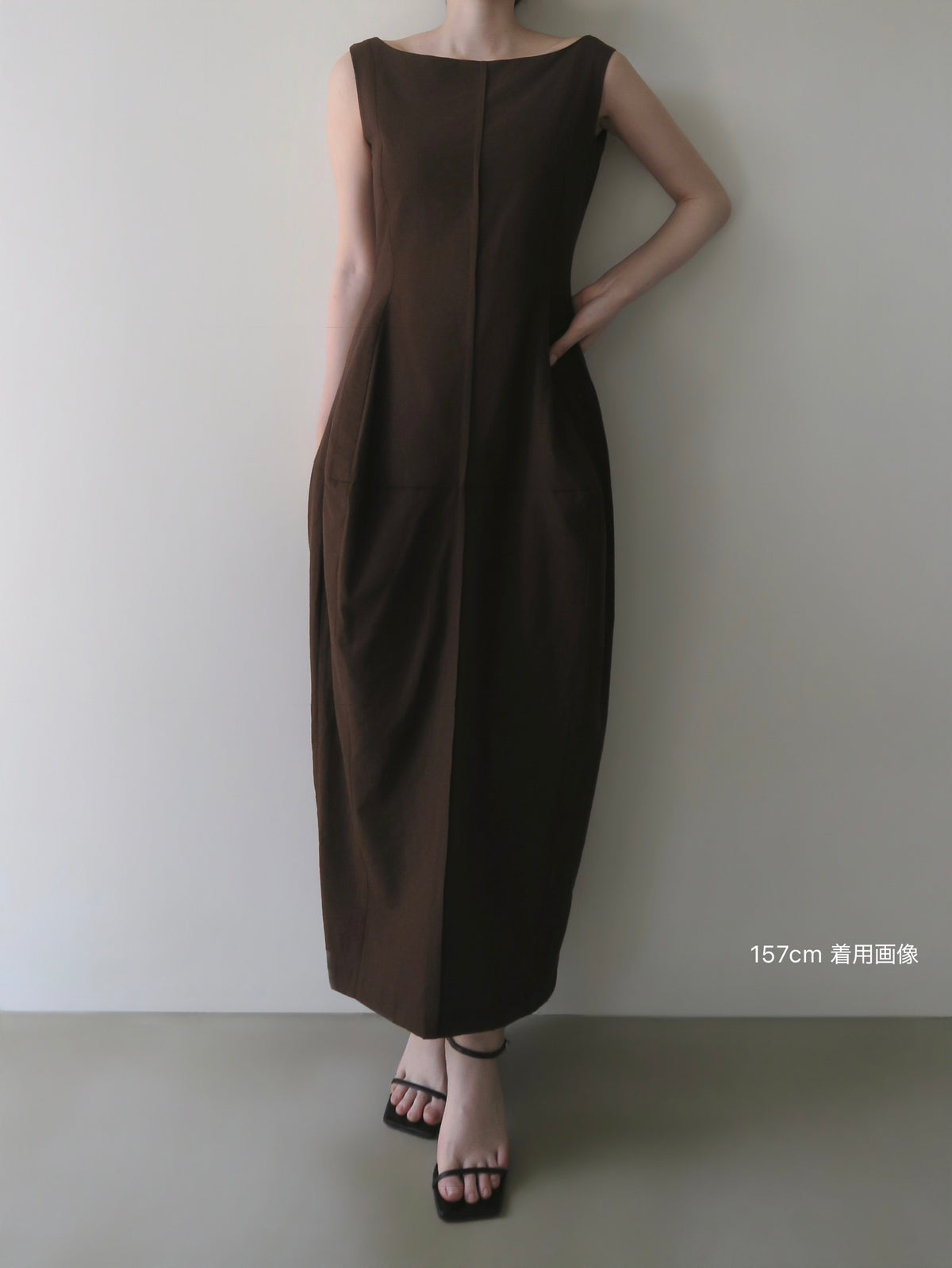 【SAMPLE SALE / célon】allure silhouette slinky maxi dress