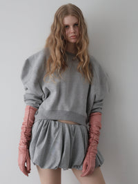 【AMOMMA】PUFF SLEEVE SWEAT - 起毛なし -