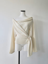 【SAMPLE SALE / miies miim】off shoulder drape tops