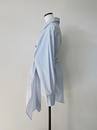 Waist-Tie Cotton Shirt