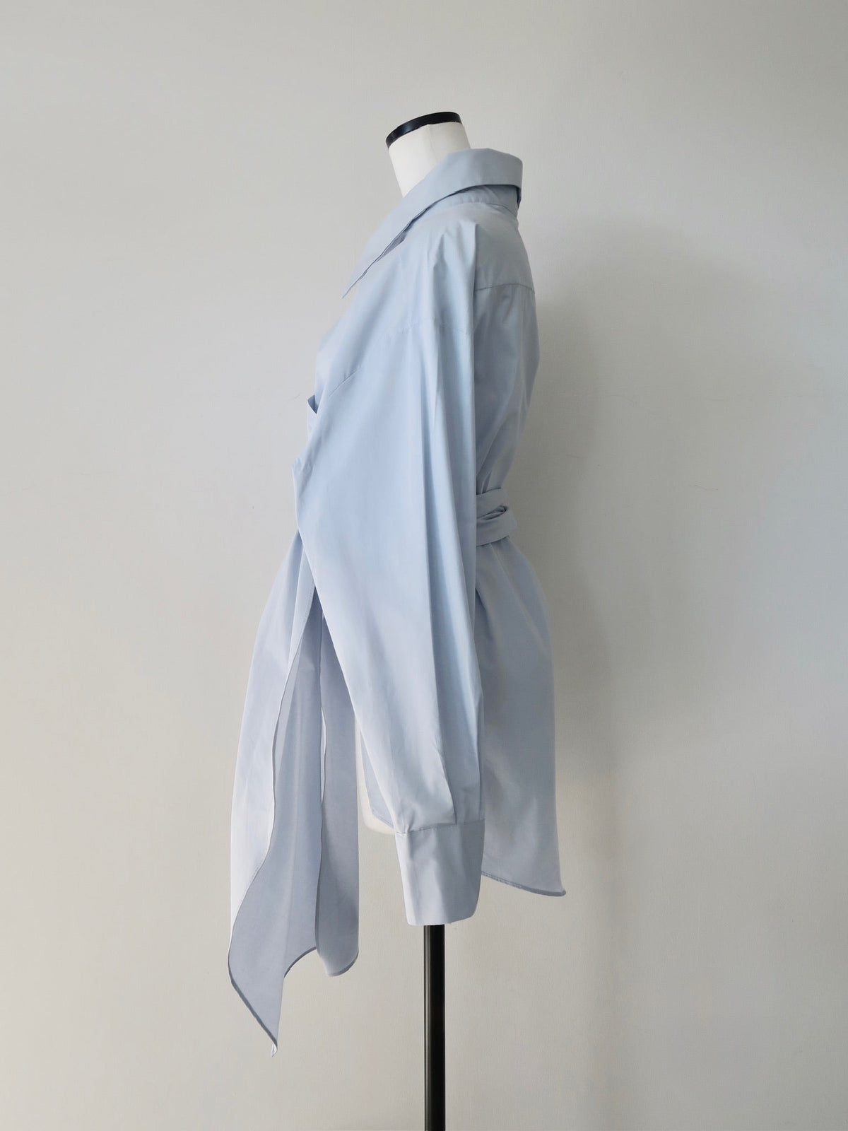 Waist-Tie Cotton Shirt